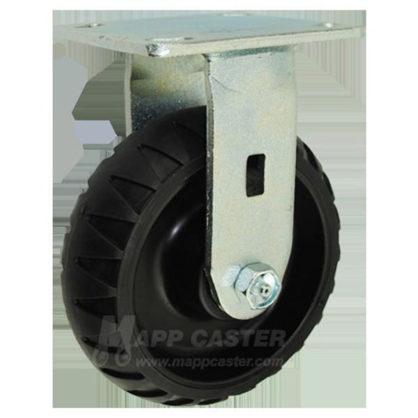Mapp Caster 6"X2" Rugged Thermoplastic Rubber (TPR) Wheel Rgd Caster - 550 Lbs Cap 146RTPR620R
